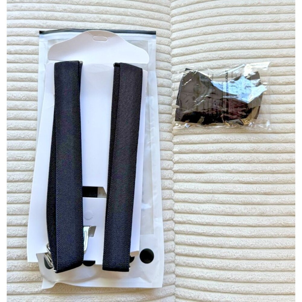 New Suspenders Bow Tie Set Boys Size Medium Large Black Wedding Formal